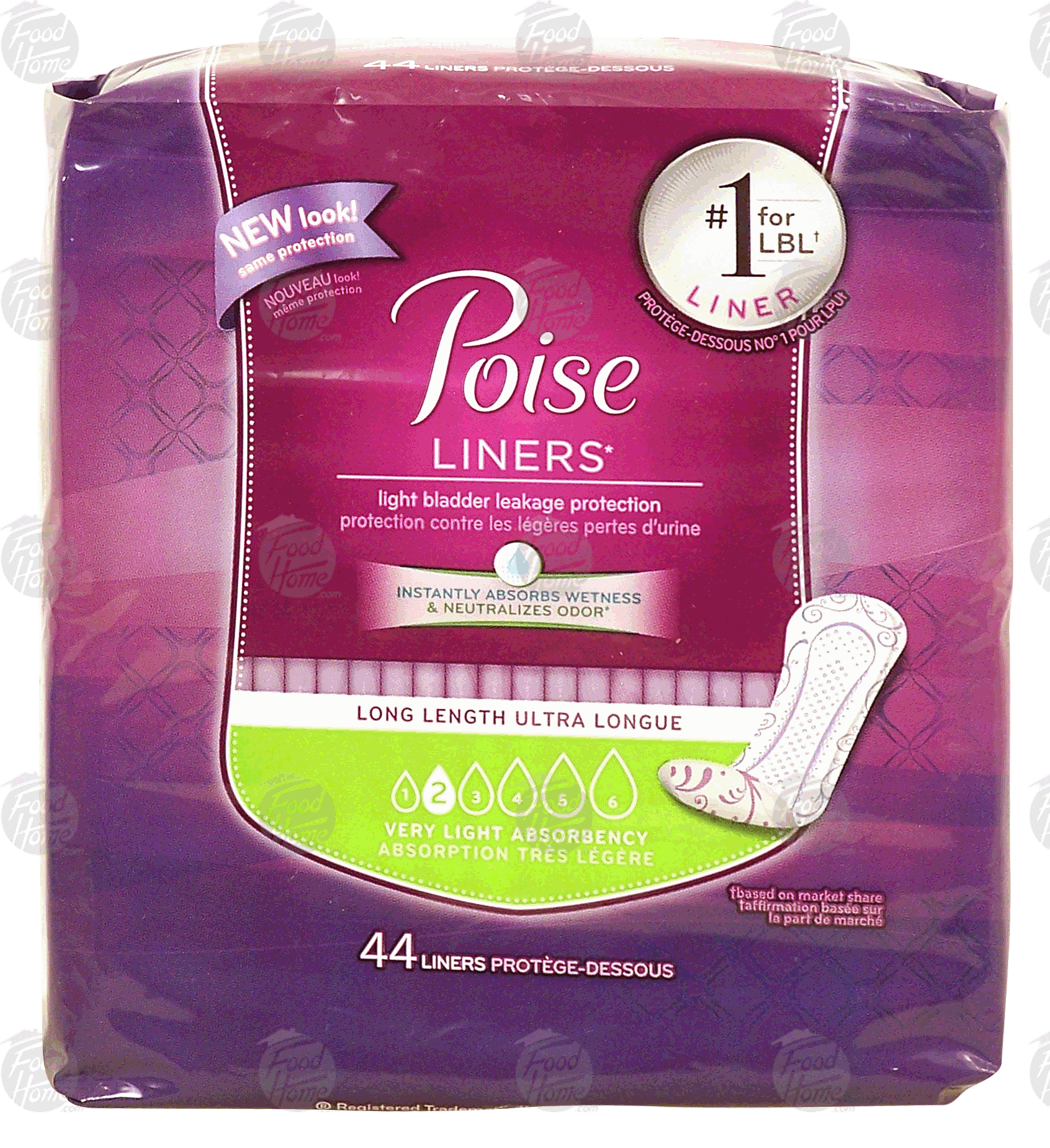 Poise Liners light bladder leakage protection, long length, very light absorbency Full-Size Picture